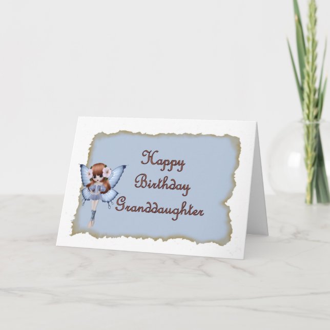 Birthday Fairy for Granddaughter Card (Front)