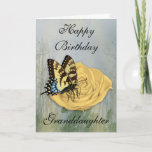 Birthday - Family Card<br><div class="desc">Original art Cards - Yellow rose and a butterfly decorates this very feminine birthday card designed for daughters,  granddaughters and nieces.  Front of card can be edited to name the family relationship.  Inside verse is also customisable. Features the artwork of artist Marilyn Straus.</div>