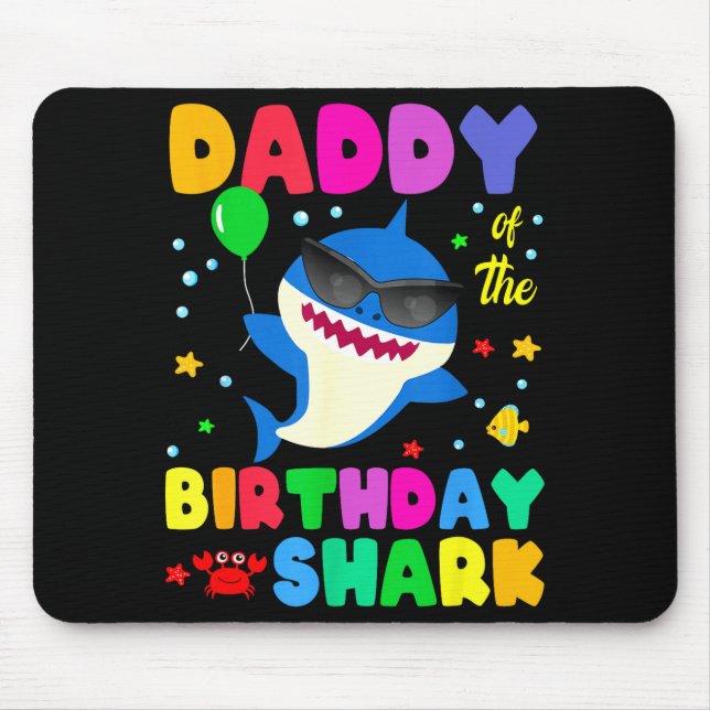 Birthday Family Daddy Of The Birthday Boy Girl Sha Mouse Mat (Front)
