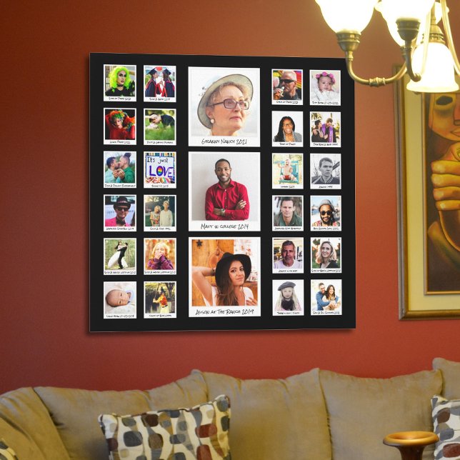 Birthday Family Photo Collage Canvas Print (Creator Uploaded)