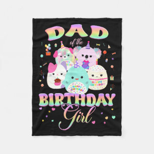 Birthday Family Squish Squad Dad Of The Birthday G Fleece Blanket