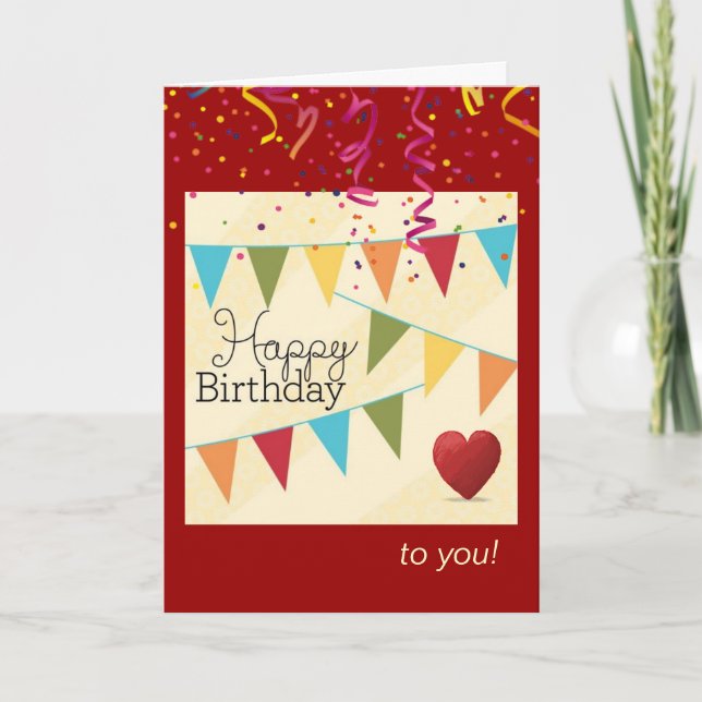 Birthday Fanfare for Him Card (Front)