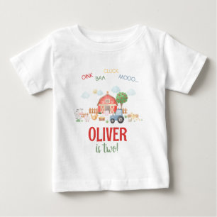 Birthday Farm barnyard cute animals, Toddler, Baby T-Shirt