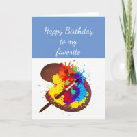 Birthday Favorite Artist Fun Artist Palette