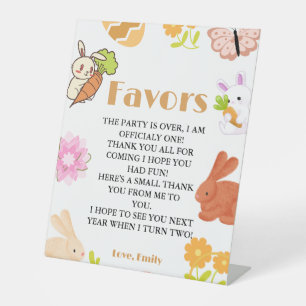 Birthday Favours Easter Bunny party sign