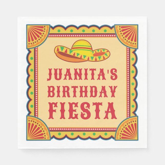 Birthday Fiesta Napkins (Front)