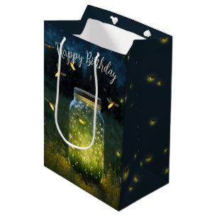 Birthday Fireflies Glowing In A Jar Medium Gift Bag