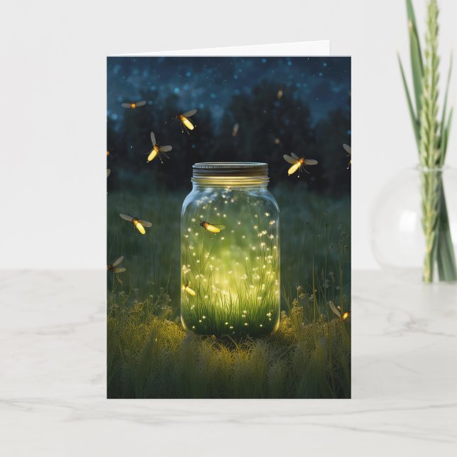 Birthday Firefly Jar Card (Front)