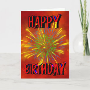 Birthday Fireworks Card
