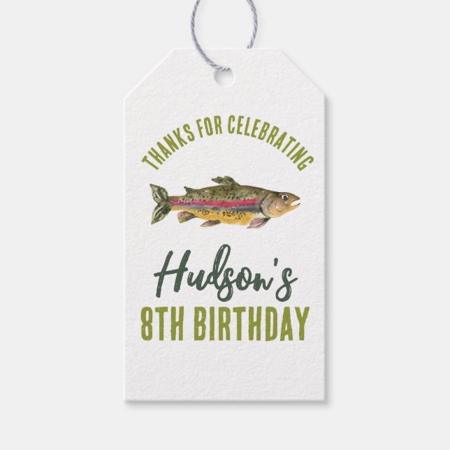 Birthday Fishing Favour Tags (Front)