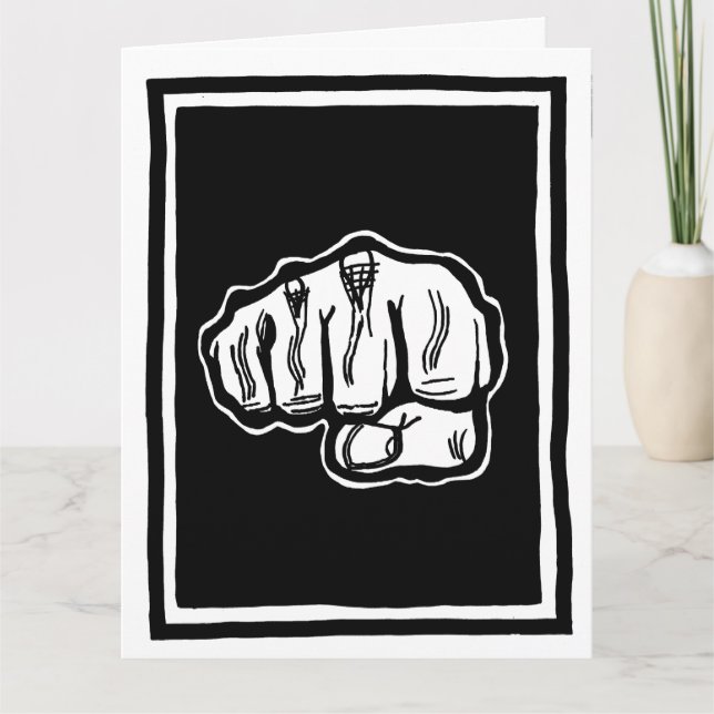 Birthday Fist Bump greeting card by FacePrints (Front)