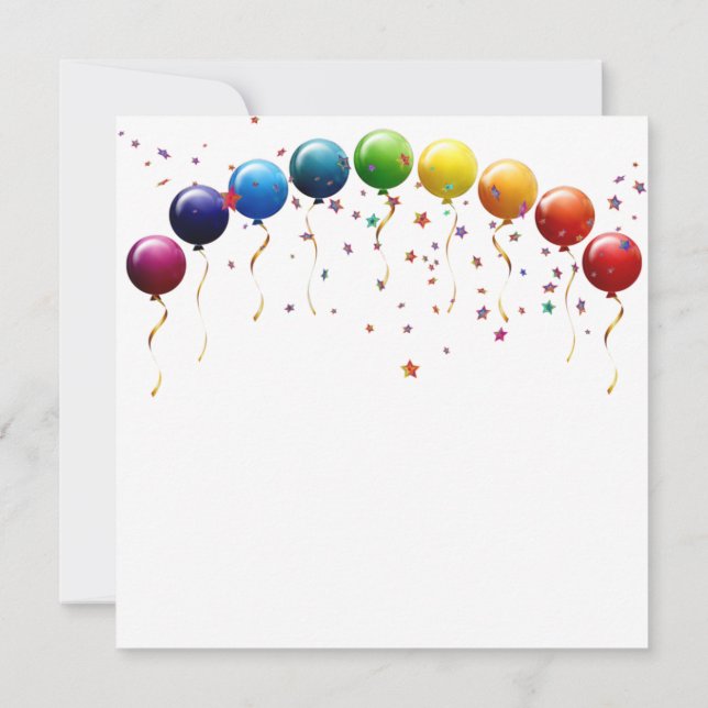 Birthday  Flat Greeting Card (Back)