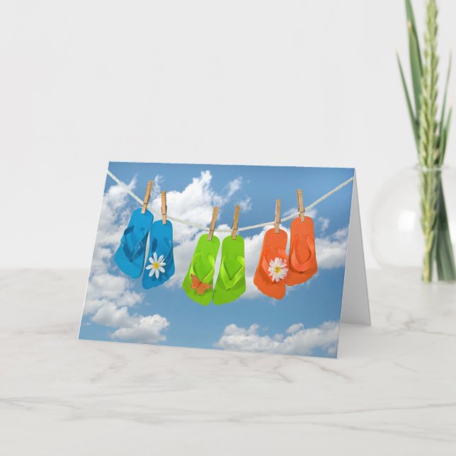 Birthday Flip-flops Card (Front)
