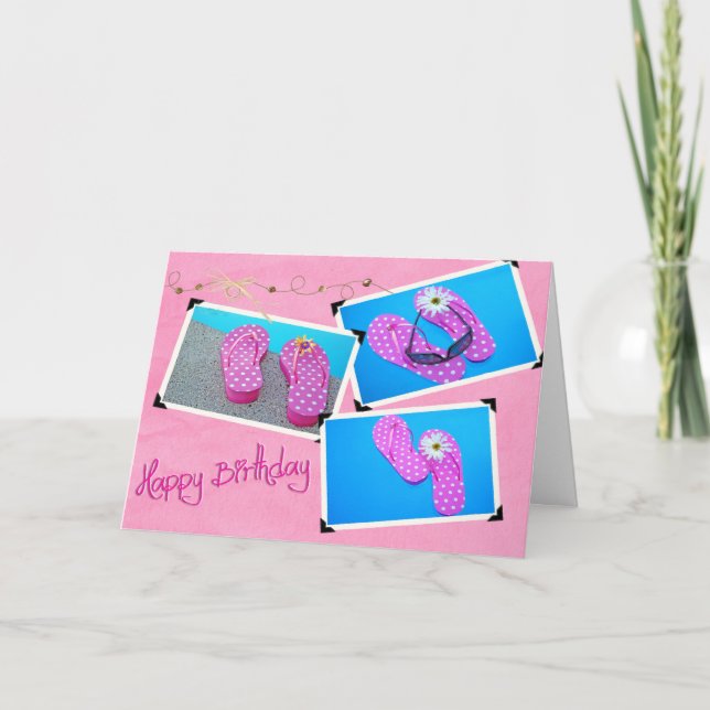 Birthday Flip-Flops Card (Front)