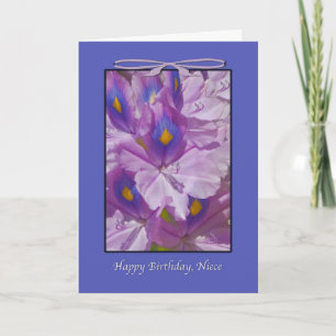 Birthday, Floral, Lilies, Niece Card