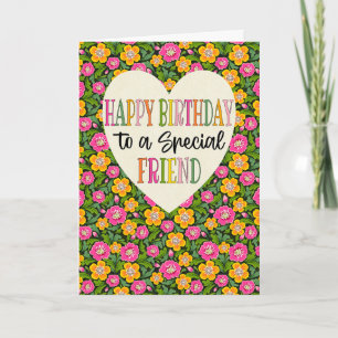 Birthday Floral to a Special Friend Card