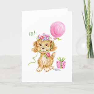 Birthday Flower Puppy Dog You Are So Sweet Card