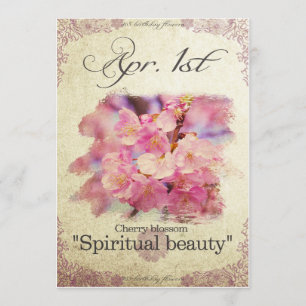 Birthday flowers on April 1st Card