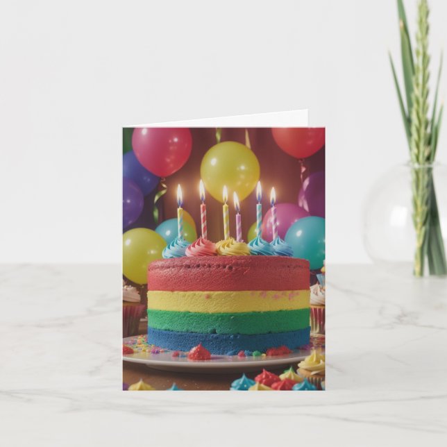 Birthday Folded Greeting Card (Front)