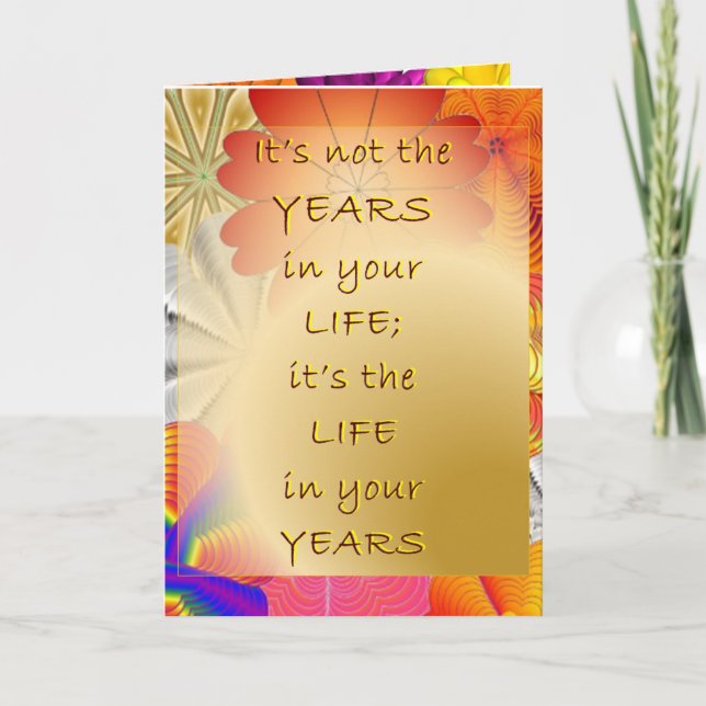 Birthday Folded Greeting Card (Front)