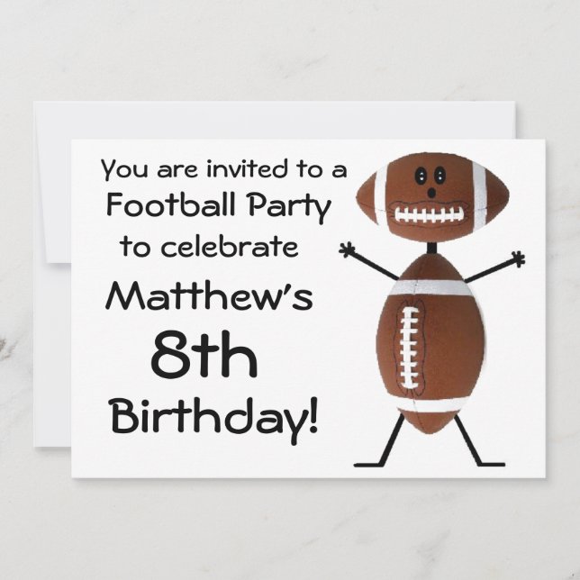 Birthday Football Party Invitation (Front)