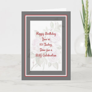 Birthday for 101 Year Old Woman Card