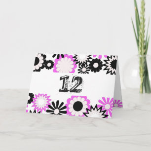 Birthday for a 12 year old, bright flowers. card
