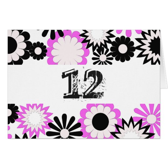 Birthday for a 12 year old, bright flowers. card