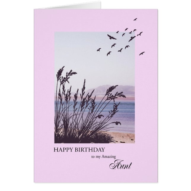 Birthday for Aunt, seaside scene (Front)