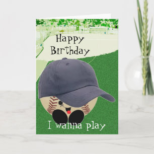 Birthday for Baseball Fan Card