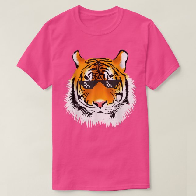 Birthday  For Boy Cool Tiger Animal Party Piel Gla T-Shirt (Design Front)