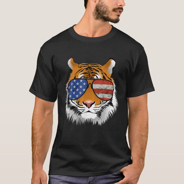 Birthday For Boy Cool Tiger Striped Animal Theme P T-Shirt (Front)