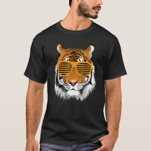 Birthday  For Boy Cool Tiger Striped Animal Theme  T-Shirt