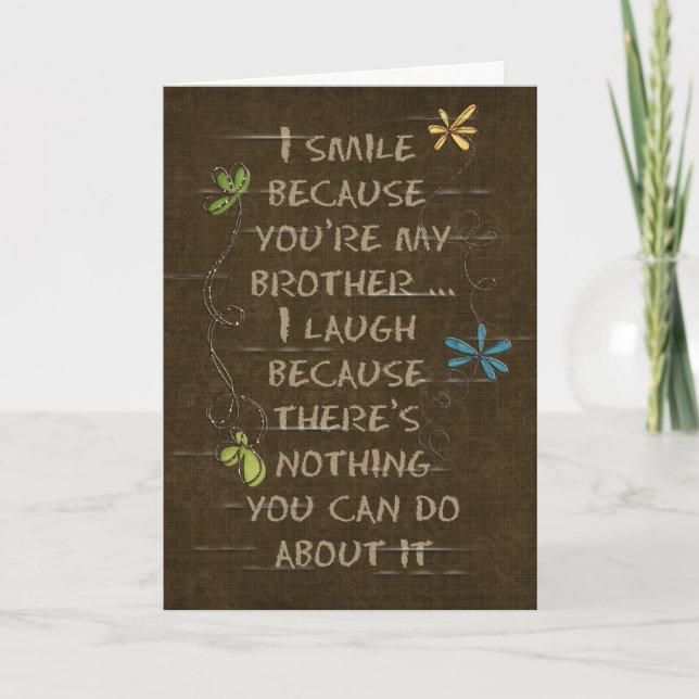 Birthday for Brother Humour Card (Front)