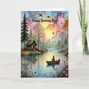 Birthday for Dad with Fisherman Card