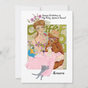 Birthday for Female Friend Animal Lover Card