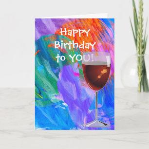 birthday for friend-wine glass card