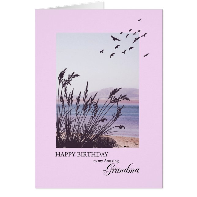 Birthday for Grandma, seaside scene (Front)