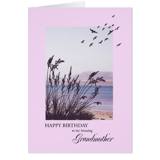 Birthday for Grandmother, seaside scene (Front)