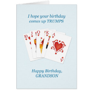 Birthday for Grandson, Hearts Full House