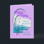 Birthday for grandson, modern and chic card<br><div class="desc">Birthday card for a grandson. A modern card with interlocking rectangles. A lovely verse inside completes this birthday card to say to your grandson a 'happy birthday".</div>