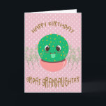 Birthday for Great Granddaughter with Cute Cactus Card<br><div class="desc">Birthday card for your granddaughter on a pink polka dot background and a really cute cactus.  Your granddaughter will love this design.  Thanks to Creative Fabrica for some of the elements in the design.</div>