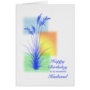 Birthday for Husband, grasses scene