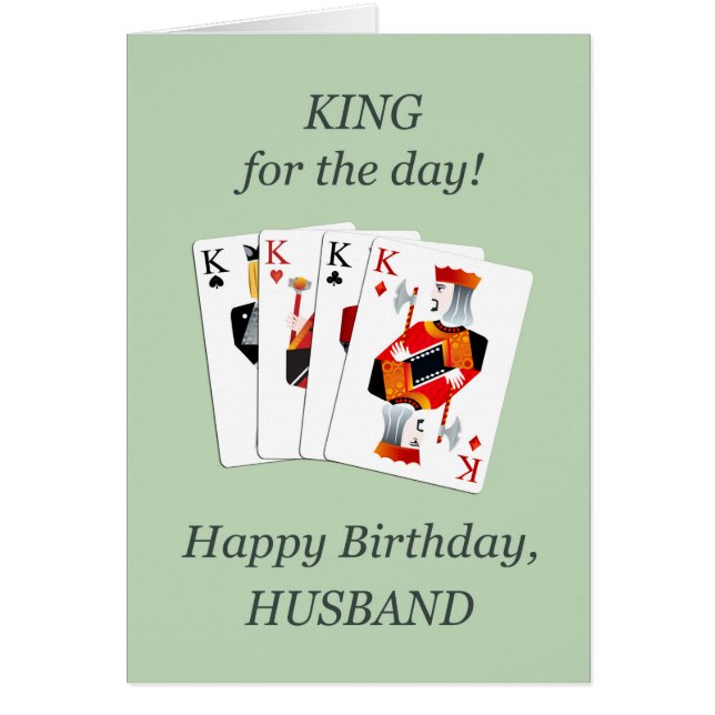 Birthday for Husband, Hearts Full House (Front)