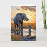 Birthday for Mum Elephant With Baby