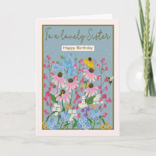 Birthday for Sister Wildflowers Card