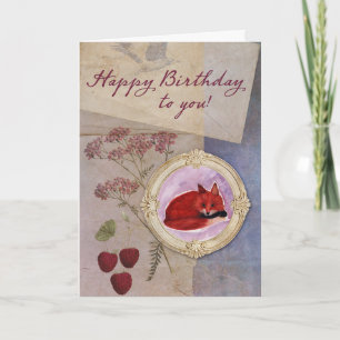 Birthday Fox Card