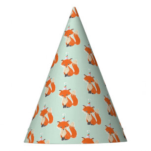 Birthday Fox in a Party Hat