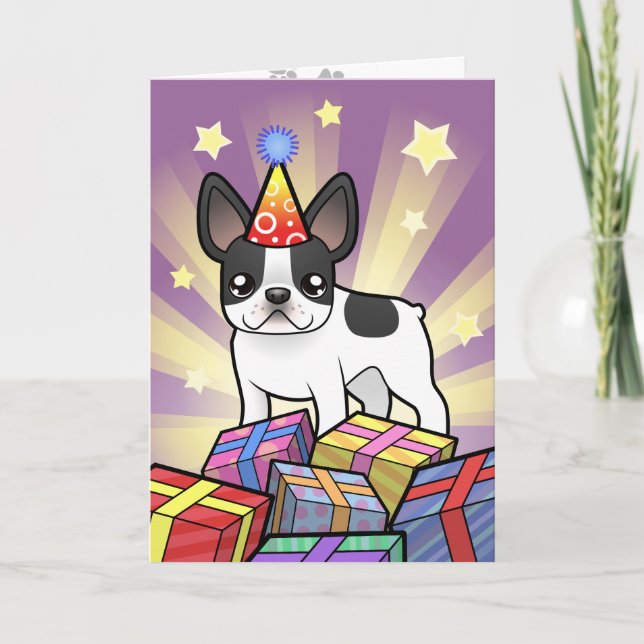 Birthday French Bulldog Card (Front)