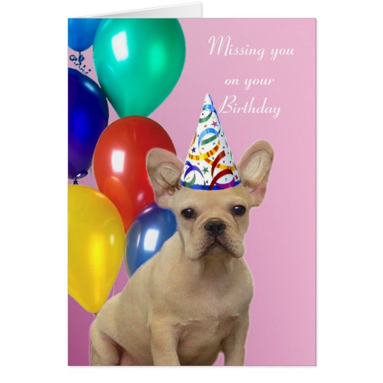 Birthday French Bulldog Card